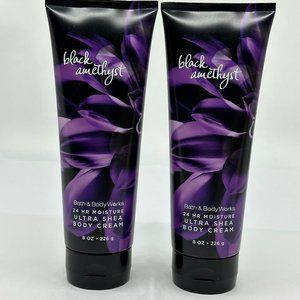 Black Amethyst BBW Ultra Shea Body Cream 2x Full Size Vitamin E & Shea NEW